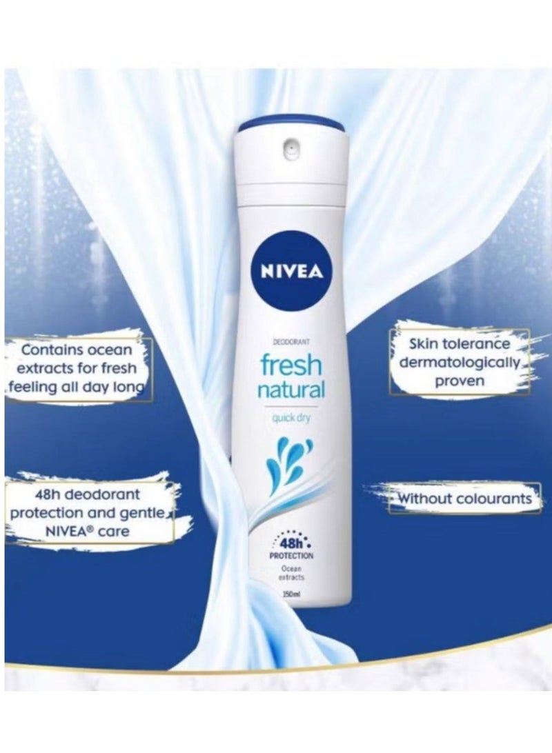 نيفيا سبراي مضاد للتعرق للنساء فريش ناتشورال - 150 مل - Image 2